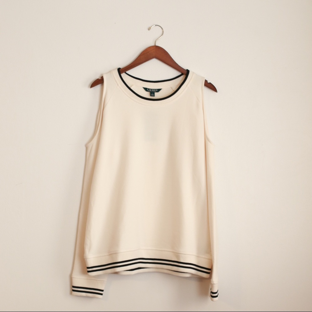 NEW! LAUREN RALPH LAUREN Cold Shoulder Sweater